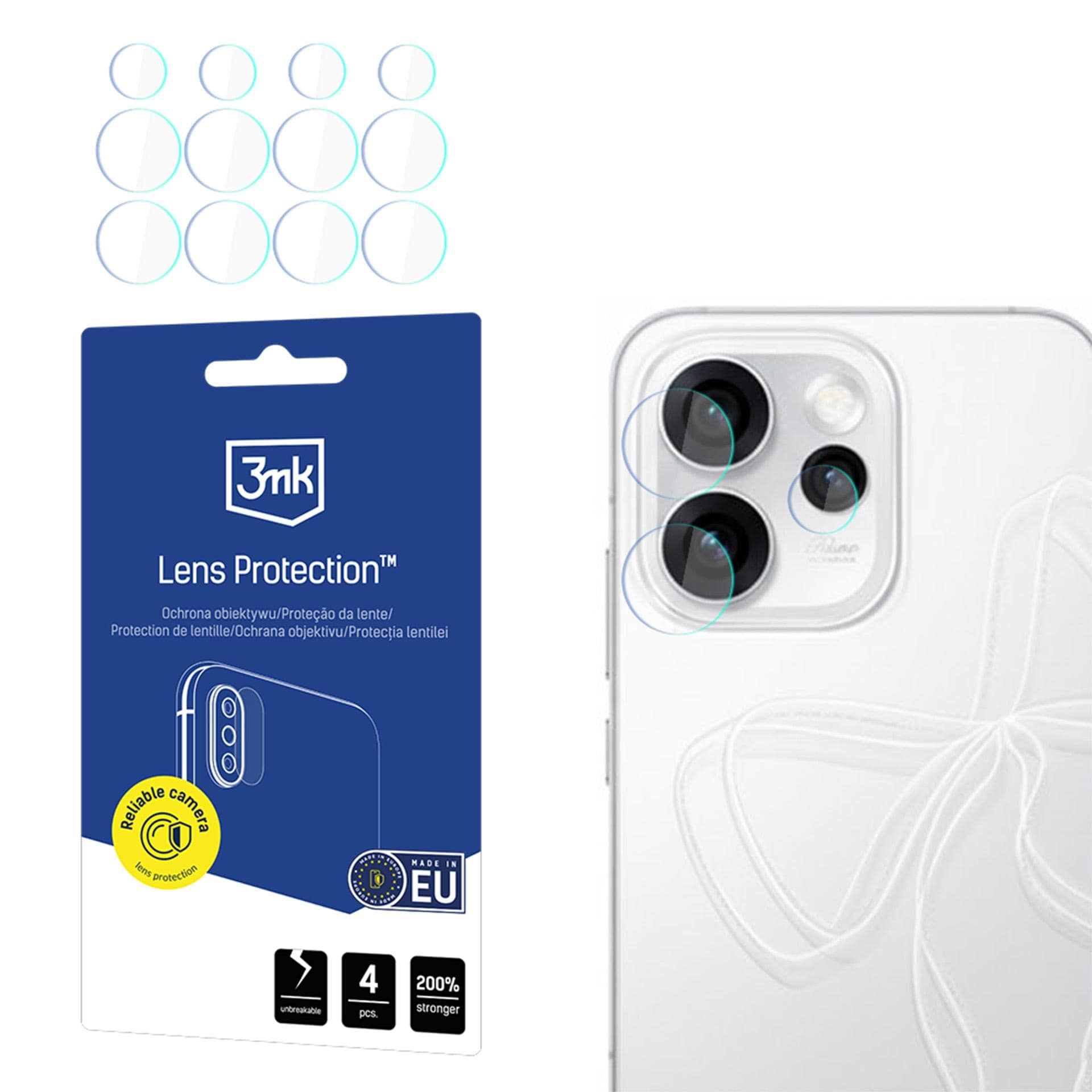3mk Lens Protection™ Hybrid kameralinsglas för Oppo Reno 15 Pro