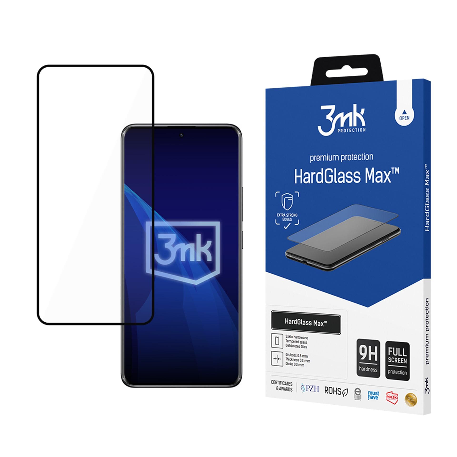 3mk HardGlass Max Black - Förstärkt härdat glas för Xiaomi Redmi Note 14 Pro 4G/5G/Pro+