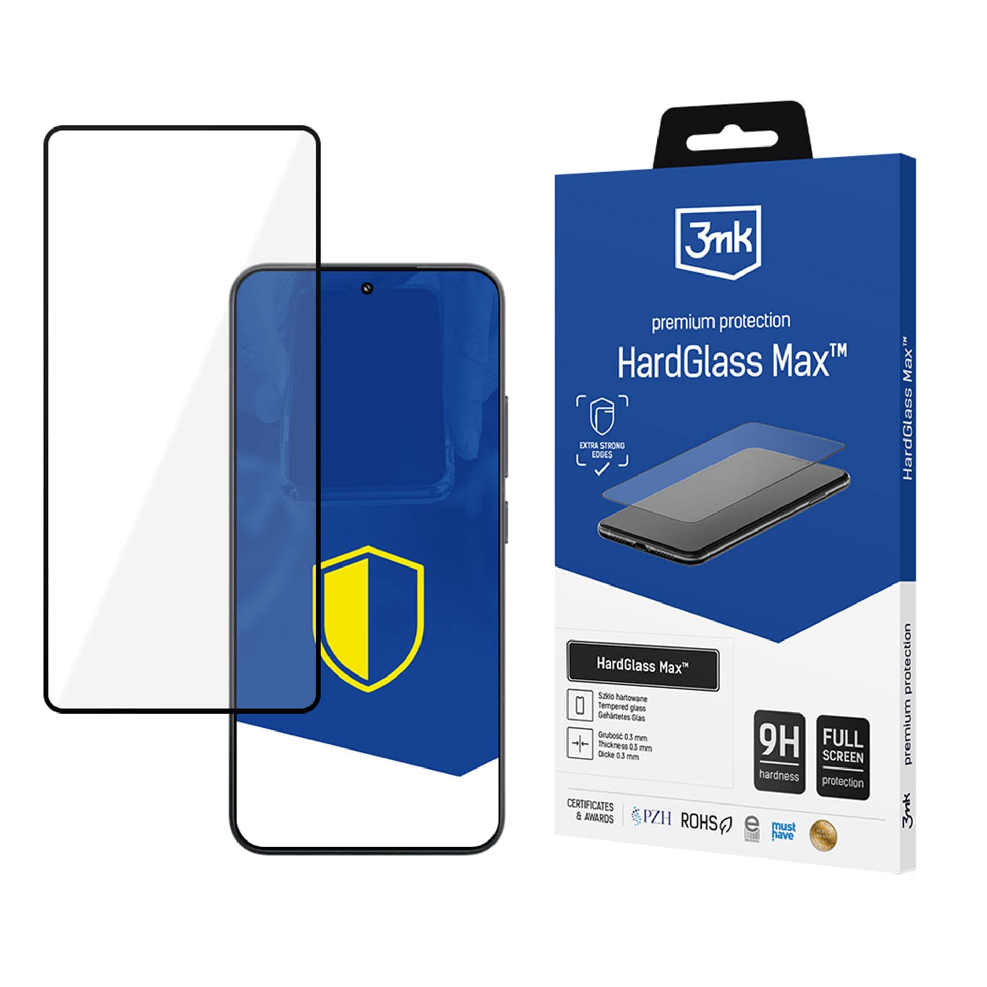 Förstärkt härdat glas för hela skärmen 3mk HardGlass Max Black för Xiaomi 15