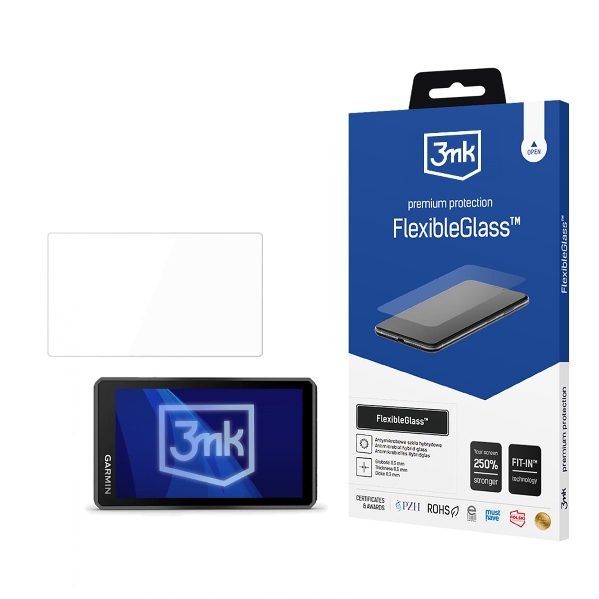 3mk FlexibleGlass Hybridglas för Garmin zumo XT3 4,7"