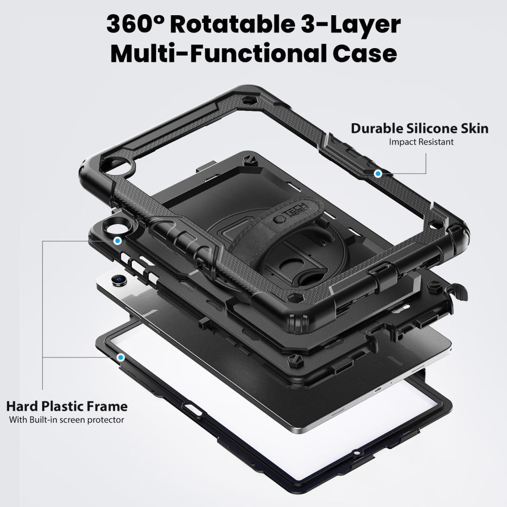 Tech-Protect Solid Case för Samsung Galaxy Tab A9+/A11+ 11.0 X210/X215/X216/X230/X235/X236 - Svart