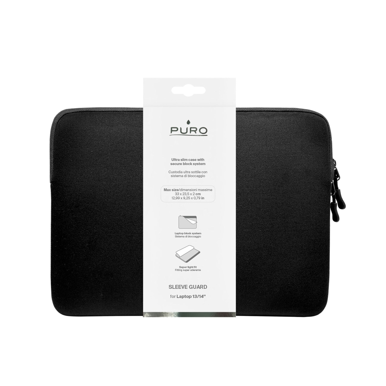 Puro Slim Guard 14" väska för bärbar dator - Svart