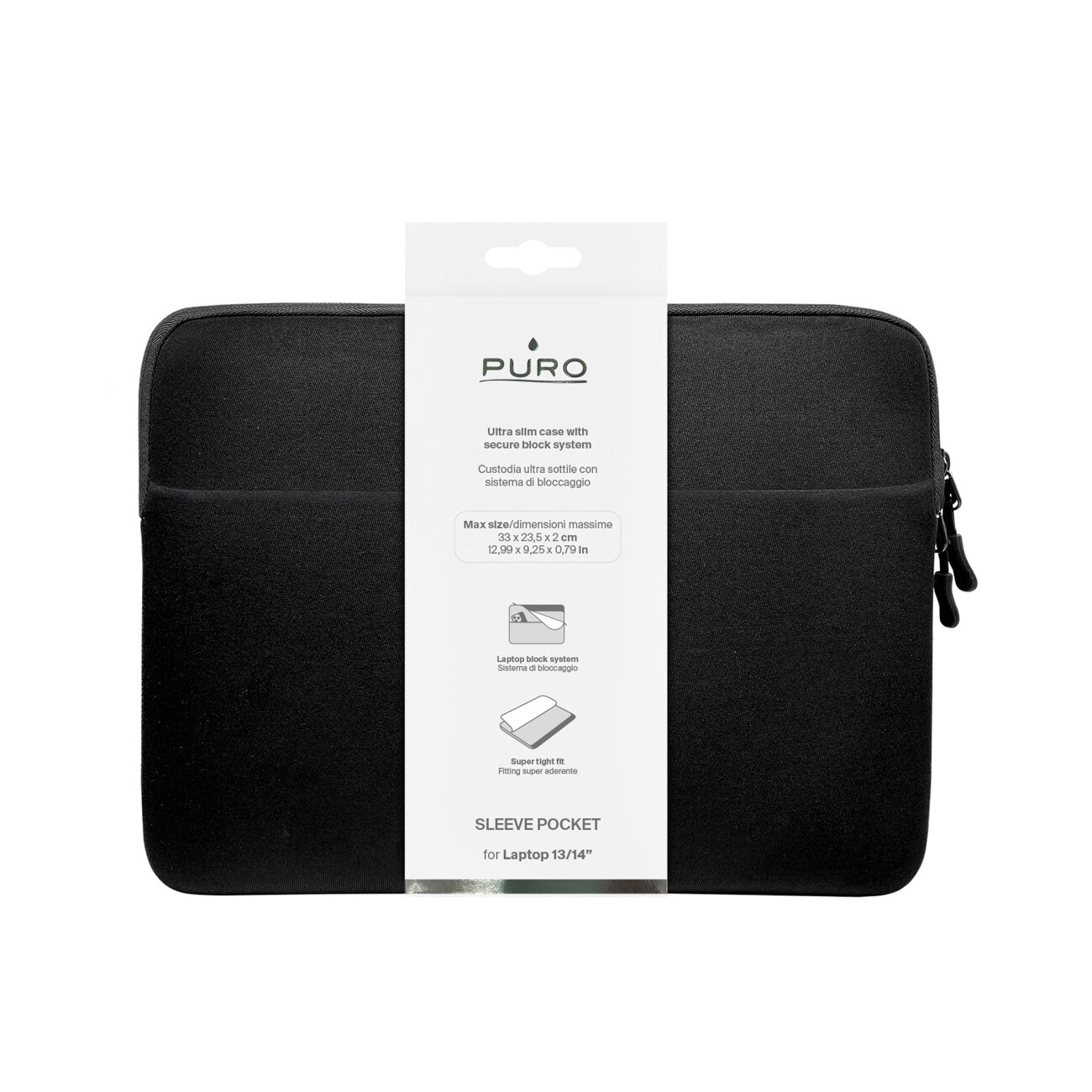 Puro Slim Pocket 13" väska för bärbar dator - Svart