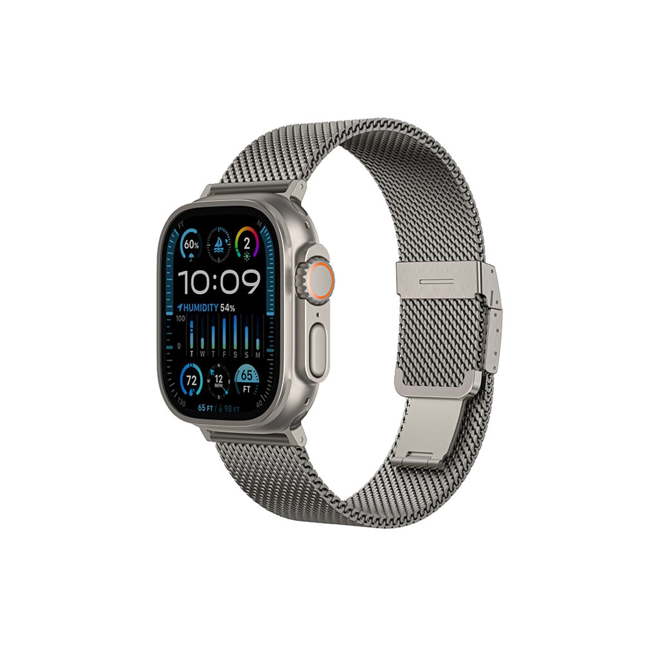 AmazingThing Titan Premium metallband för AppleWatch 38/40/41/42/44/45/46/49 mm - Silver
