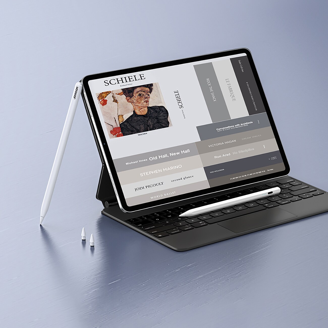 Joyroom JR-X9S Pro Active Stylus med 2 utbytbara spetsar - vit