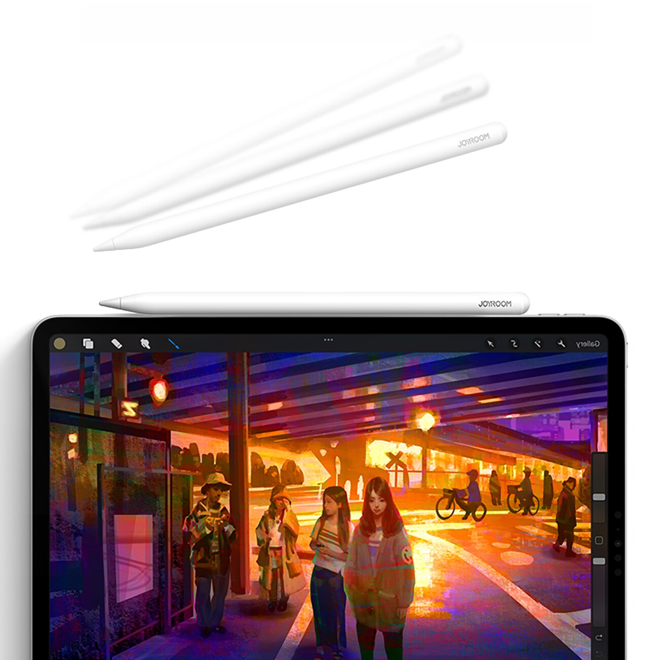 Joyroom JR-X9S Pro Active Stylus med 2 utbytbara spetsar - vit
