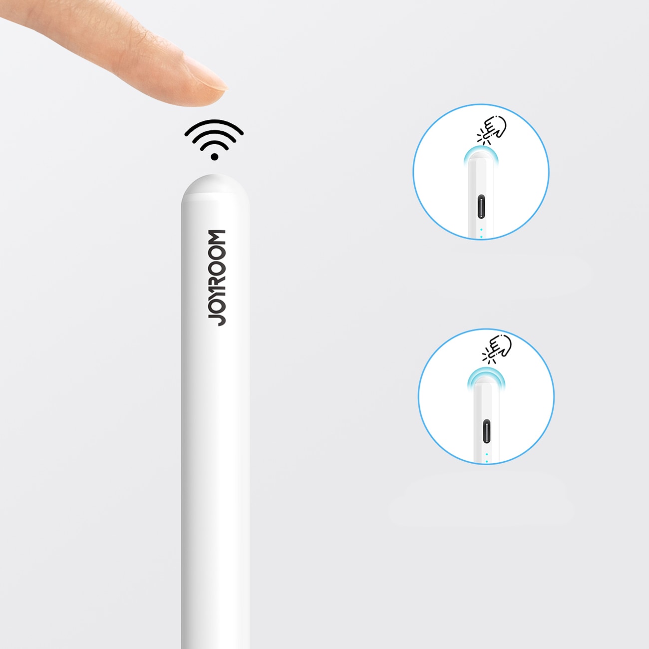 Joyroom JR-X9S Pro Active Stylus med 2 utbytbara spetsar - vit