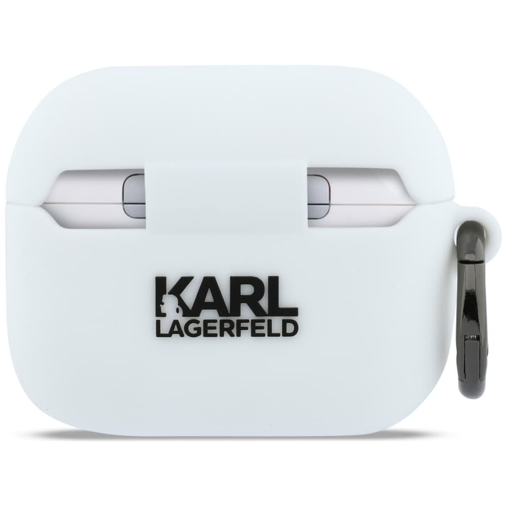 Karl Lagerfeld Silikon Karl Head 3D Fodral för AirPods Pro 3 - Vit