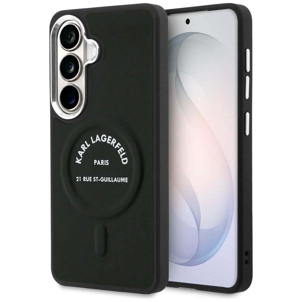 Karl Lagerfeld präglad ring RSG-logotyp MagSafe-fodral för Samsung Galaxy S26+ - Svart