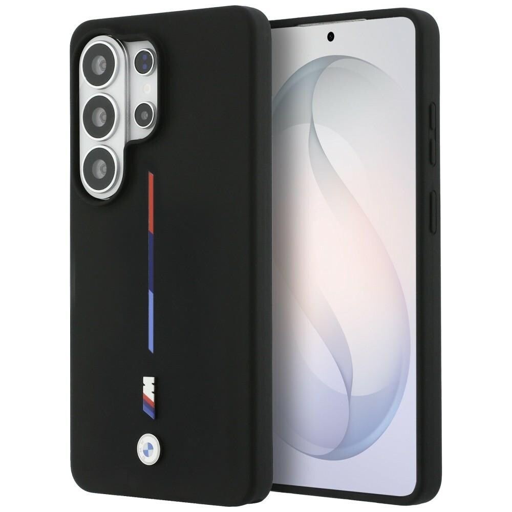 BMW M Silicone Tricolor Line MagSafe-fodral för Samsung Galaxy S26 Ultra - Svart