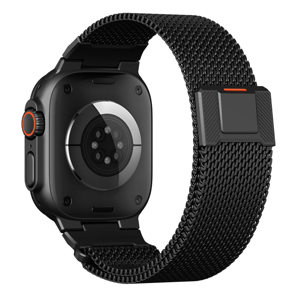 Tech-Protect Milano Vanguard armband för Apple klocka (44 / 45 / 46 / 49 mm) - Svart