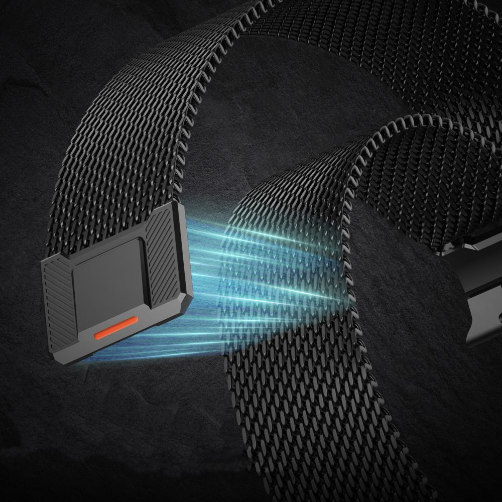 Tech-Protect Milano Vanguard armband för Apple klocka (44 / 45 / 46 / 49 mm) - Svart
