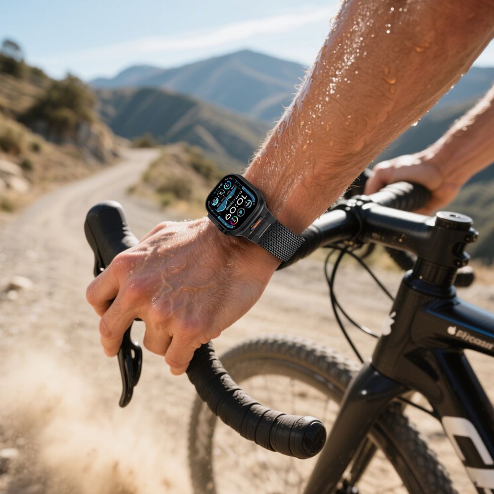 Tech-Protect Milano Vanguard armband för Apple klocka (44 / 45 / 46 / 49 mm) - Svart