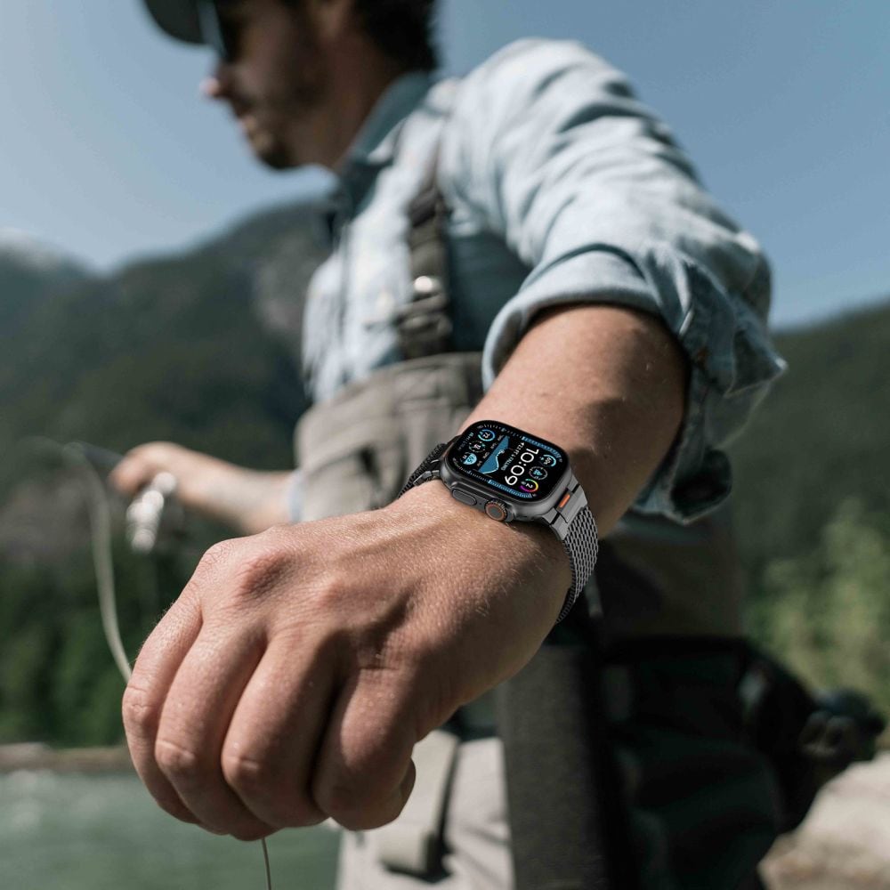 Tech-Protect Milano Vanguard armband för Apple klocka (44 / 45 / 46 / 49 mm) - Svart