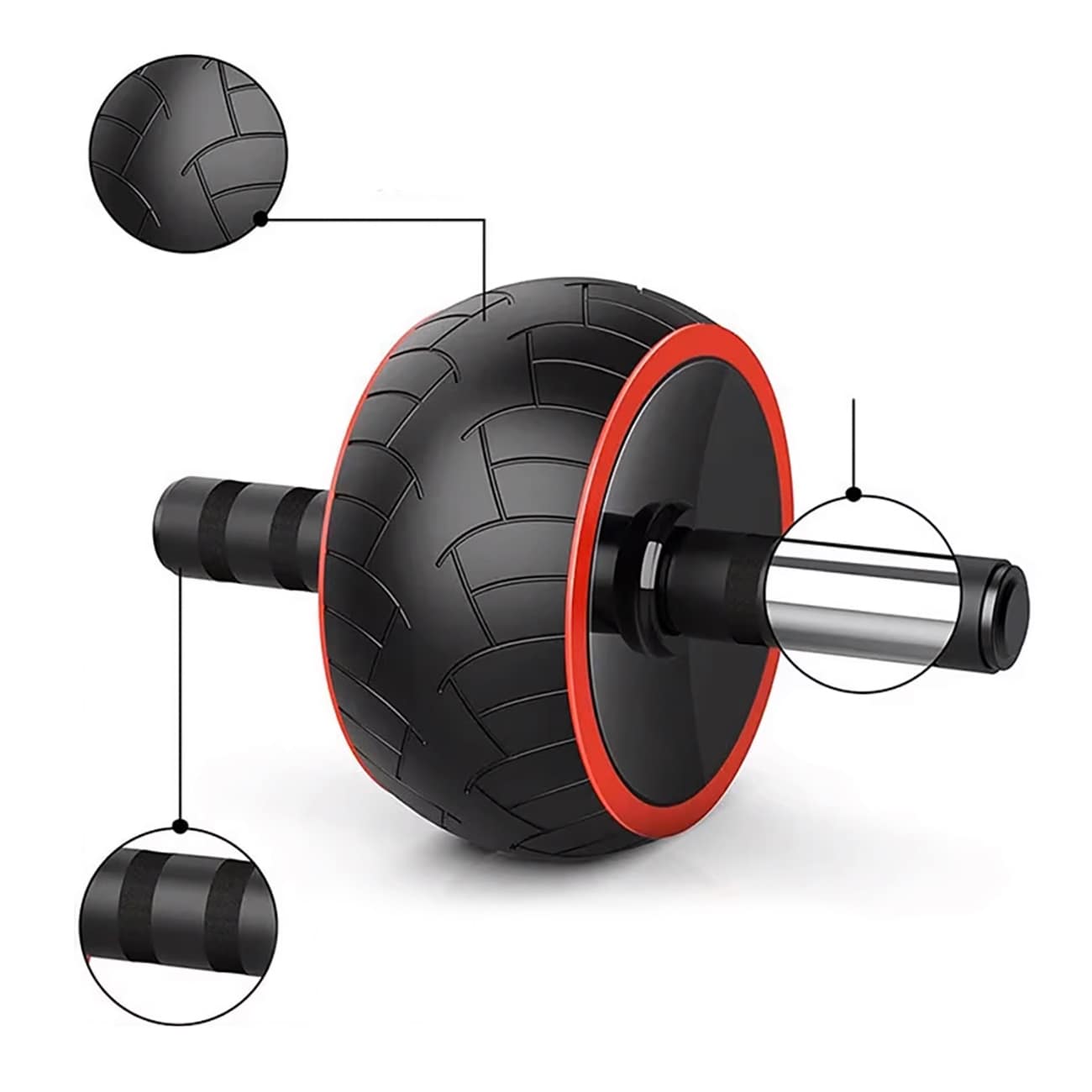 Wozinsky WKDC-17 Ab Wheel med matte - svart