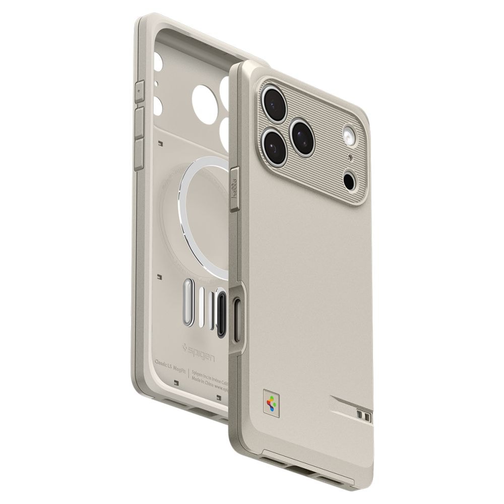 Spigen Classic LS MagSafe-fodral för iPhone 17 Pro - Beige