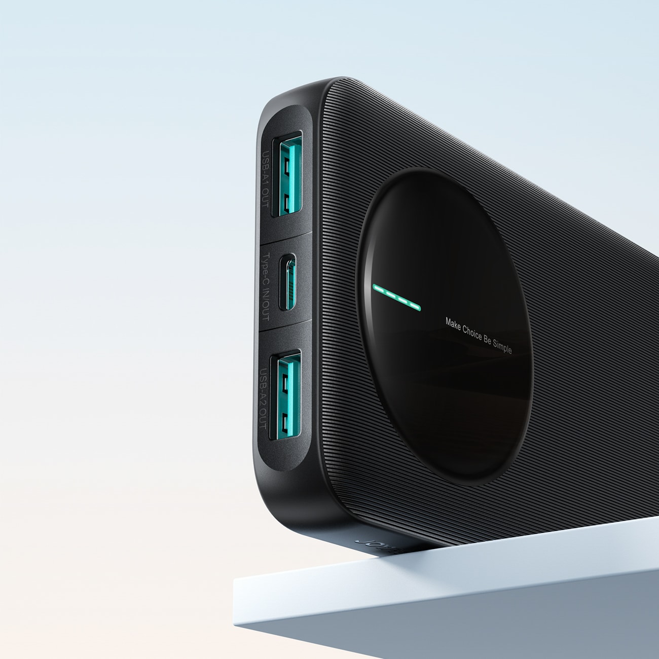 Joyroom JR-PBF12 Pro Powerbank 22,5 W 10000 mAh med digital skjerm 2x USB-A 1x USB-C - Svart