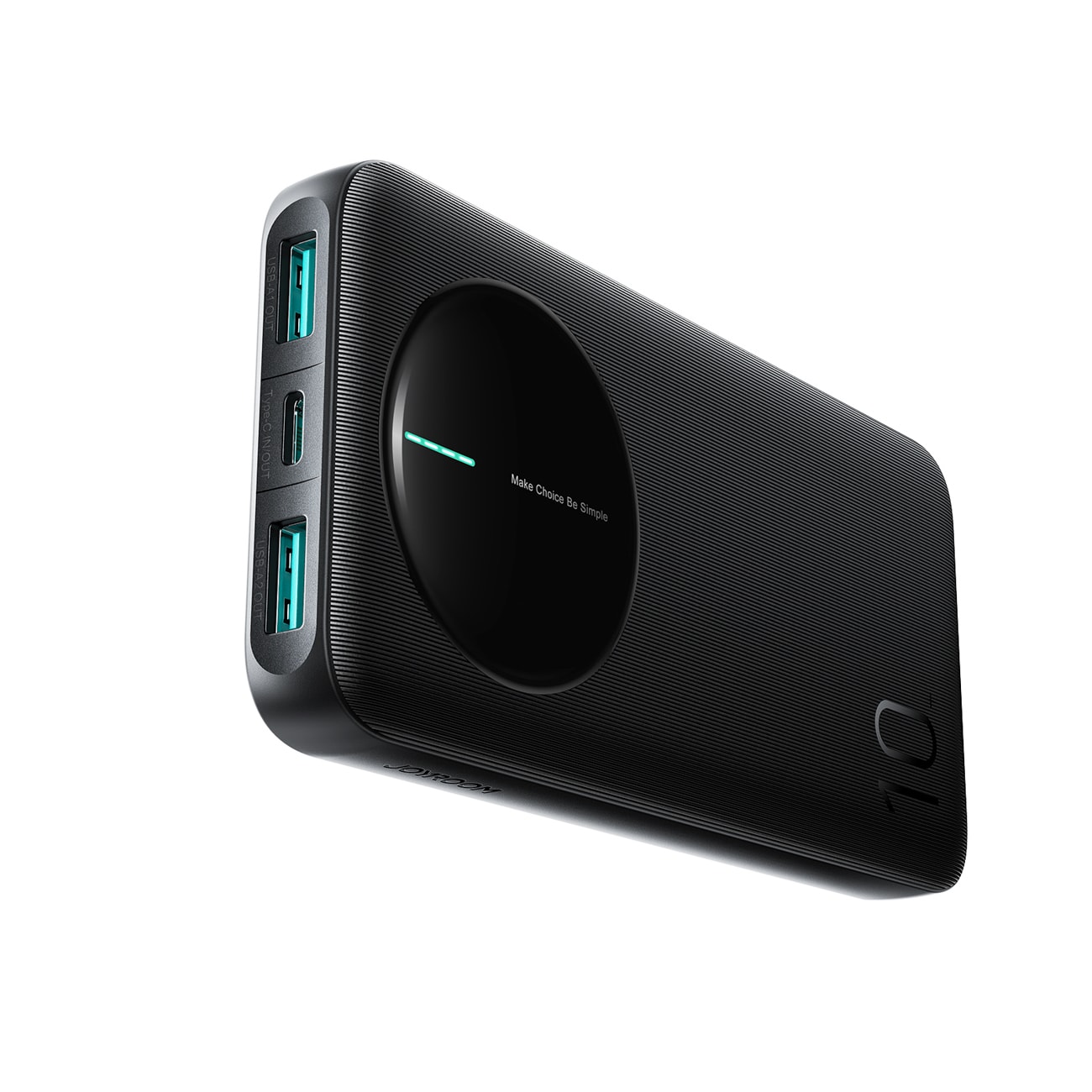Joyroom JR-PBF12 Pro Powerbank 22,5 W 10000 mAh med digital skjerm 2x USB-A 1x USB-C - Svart