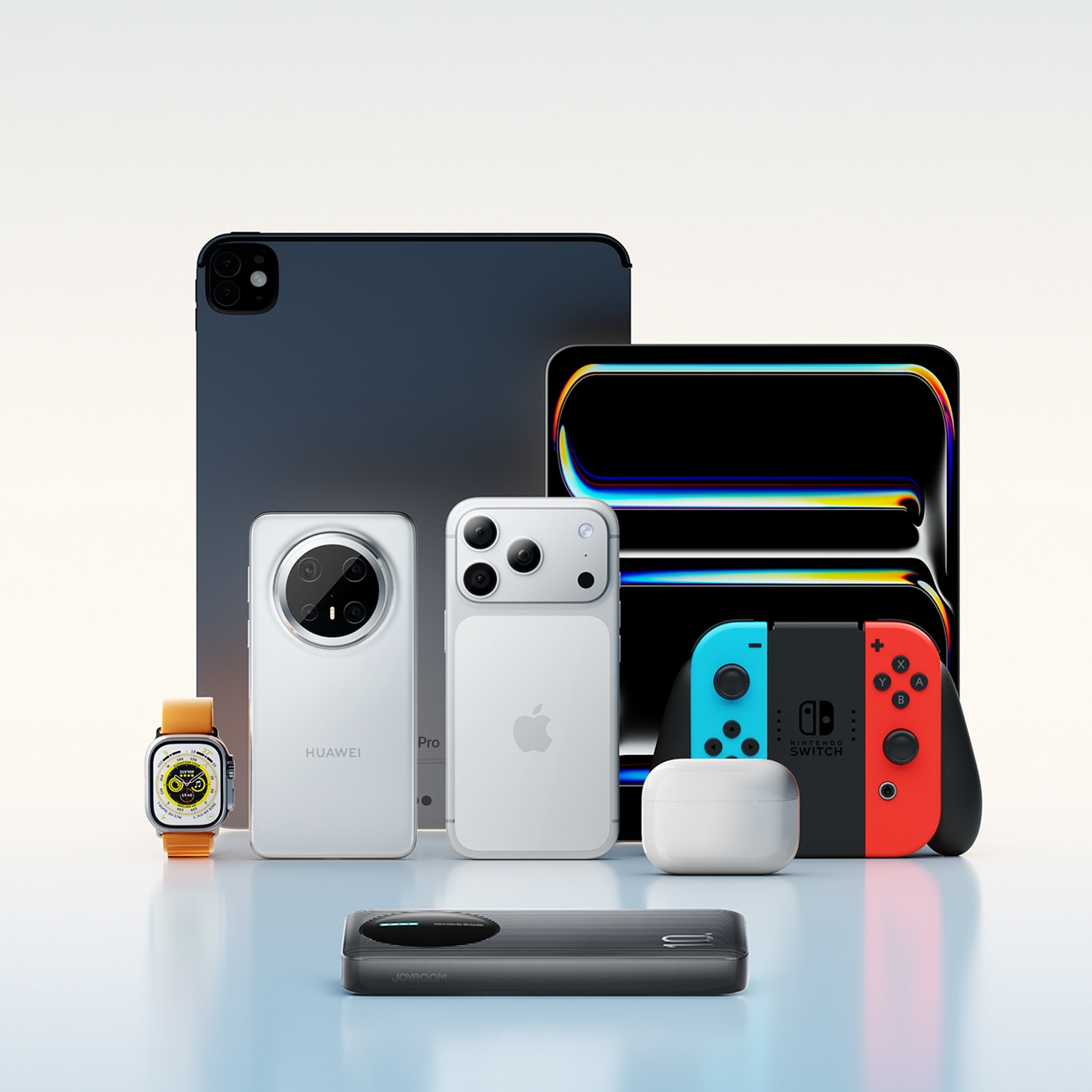 Joyroom JR-PBF12 Pro Powerbank 22,5 W 10000 mAh med digital skjerm 2x USB-A 1x USB-C - Svart