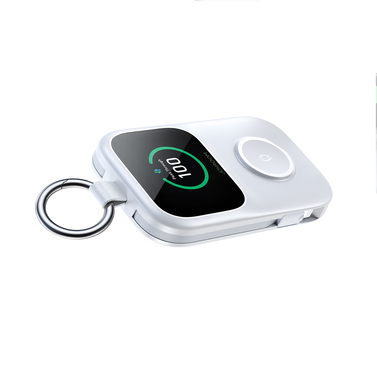 Joyroom JR-W19 5000mAh Powerbank med 5W trådløs klokkelading - hvit