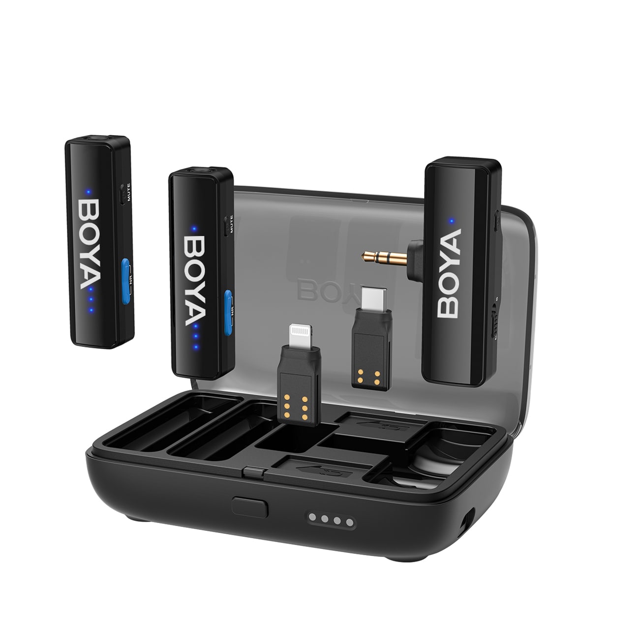 BOYA BOYALINK V2.0 Trådlösa mikrofoner 2.4GHZ USB-C - Svart