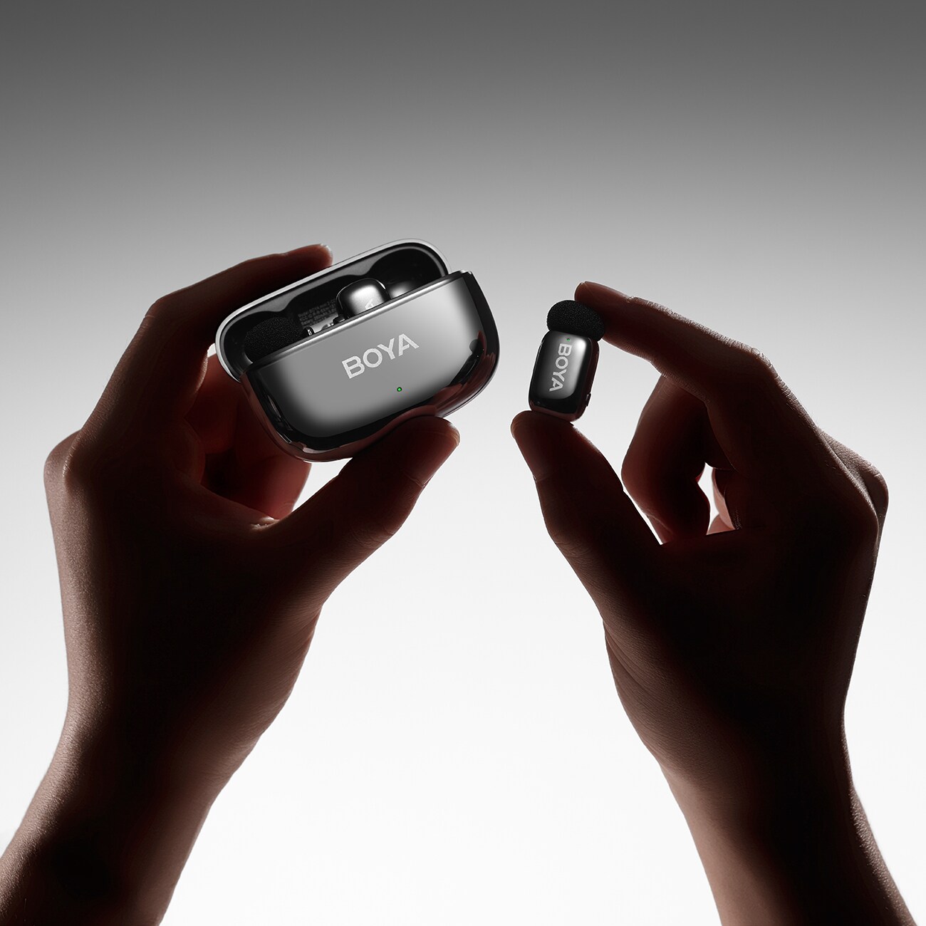 BOYA mini 2-02 trådlösa mikrofoner 2,4 GHz USB-C - svart