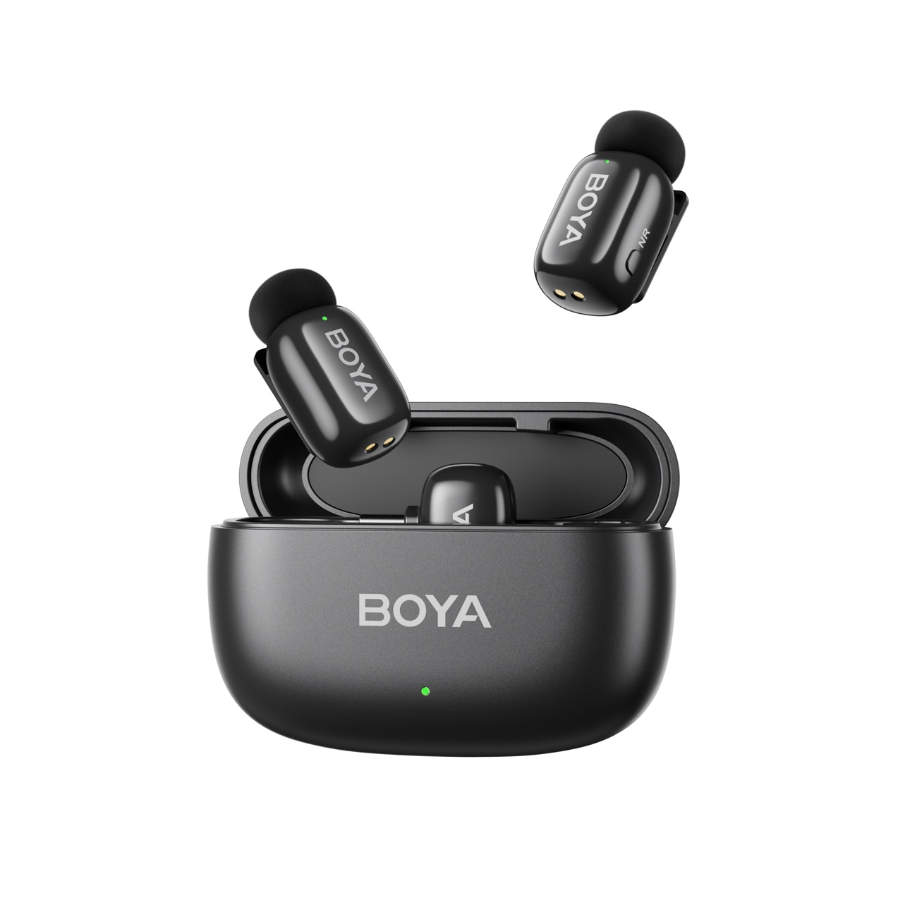 BOYA mini 2-02 trådlösa mikrofoner 2,4 GHz USB-C - svart