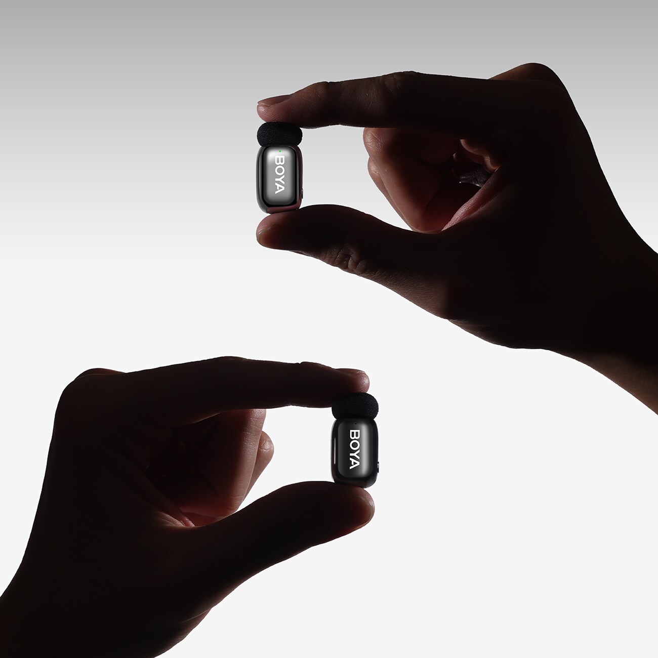 BOYA mini 2-02 trådlösa mikrofoner 2,4 GHz USB-C - svart