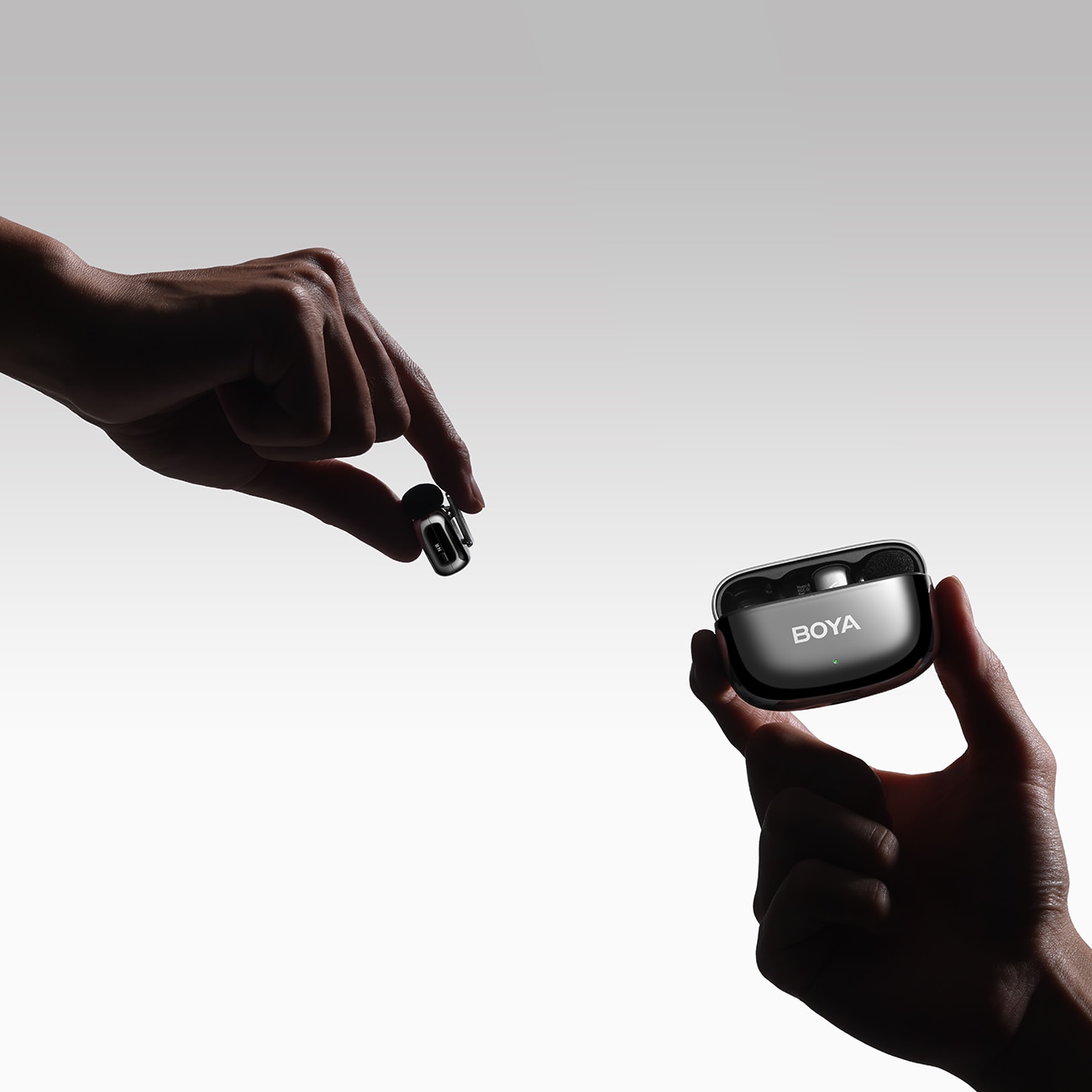 BOYA mini 2-02 trådlösa mikrofoner 2,4 GHz USB-C - svart