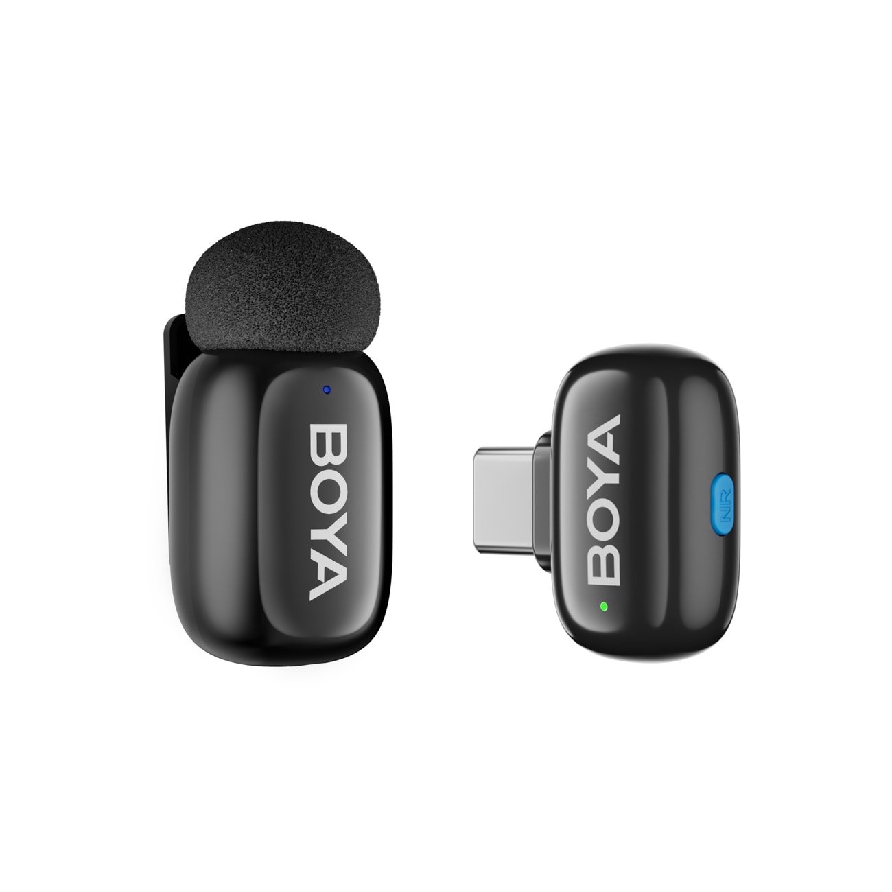 BOYA mini 2-02 trådlösa mikrofoner 2,4 GHz USB-C - svart
