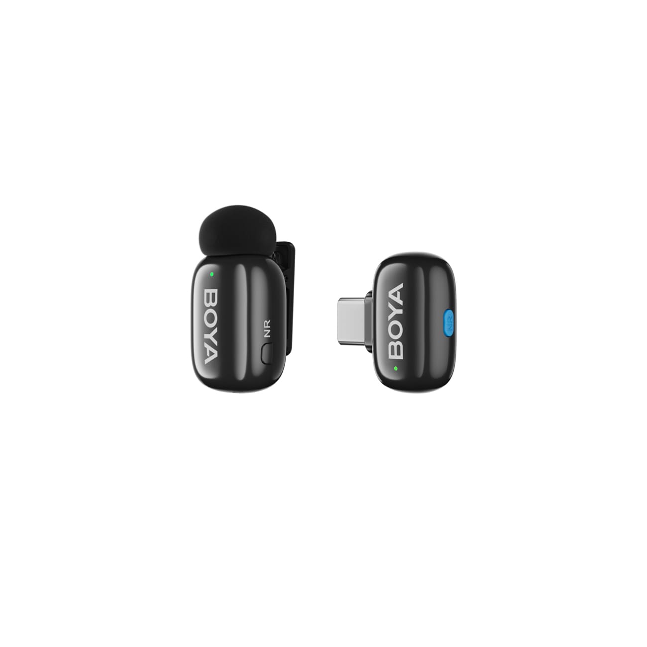 BOYA mini 2-02 trådlösa mikrofoner 2,4 GHz USB-C - svart