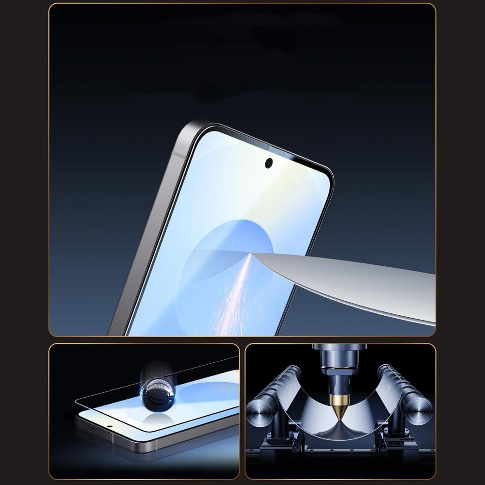 Tech-Protect Easy Set+ 3-pack härdat glas för Samsung Galaxy S26 - Svart
