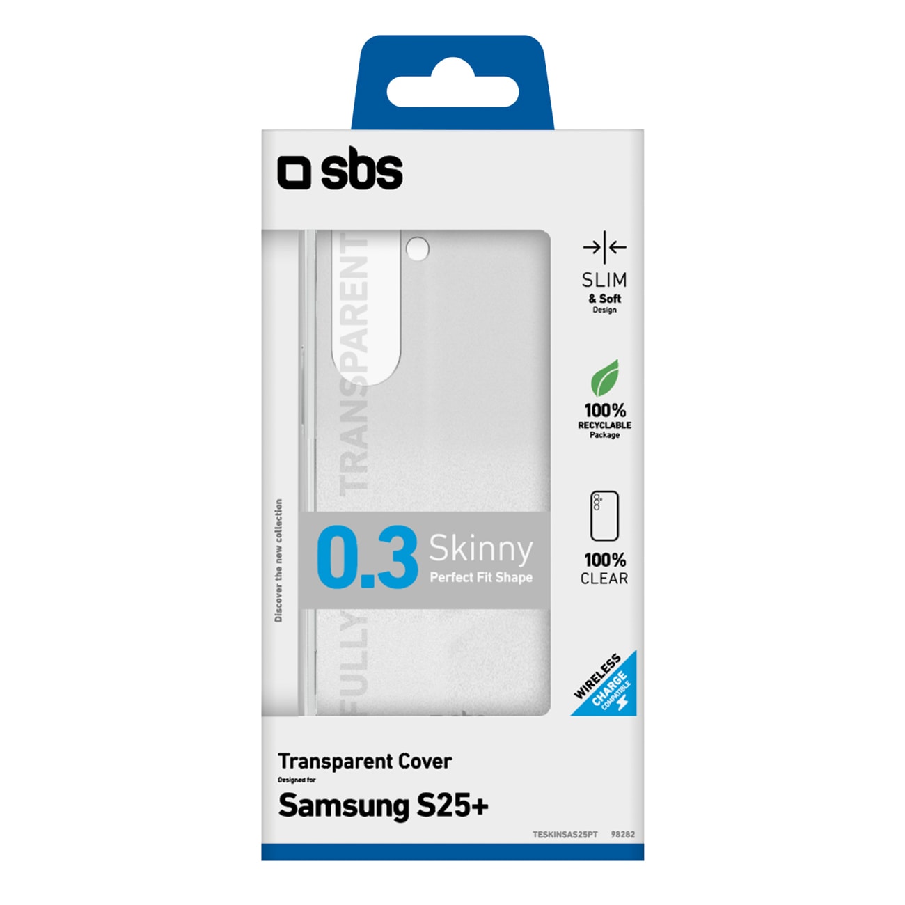 SBS Skinny Cover för Samsung Galaxy S25+ - transparent