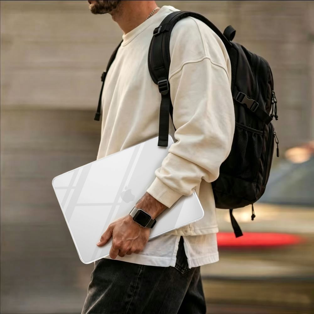 Tech-Protect Softshell-fodral för MacBook Air 15" 2023 / 2024 / 2025 / 2026 - Transparent
