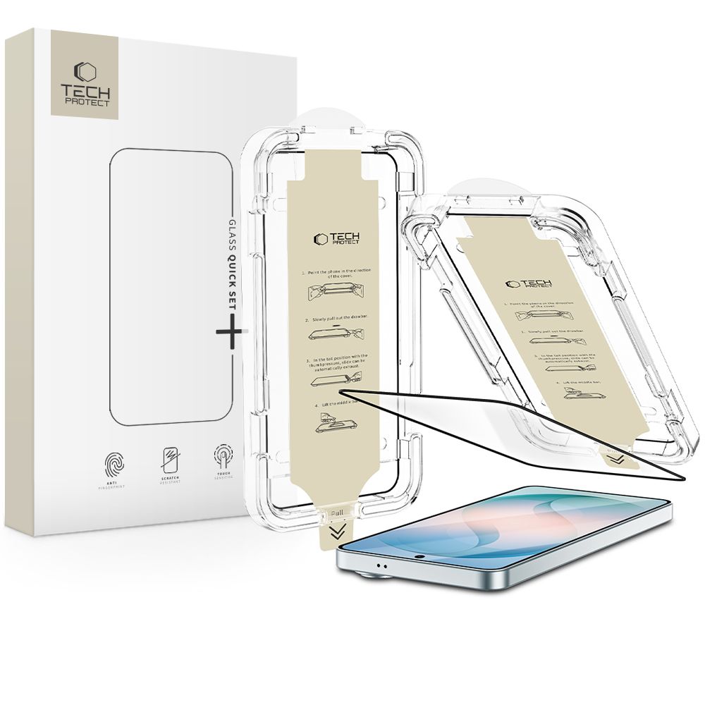 Tech-Protect Quick Set AR+ Antireflexglas för Samsung Galaxy S26+ - Svart