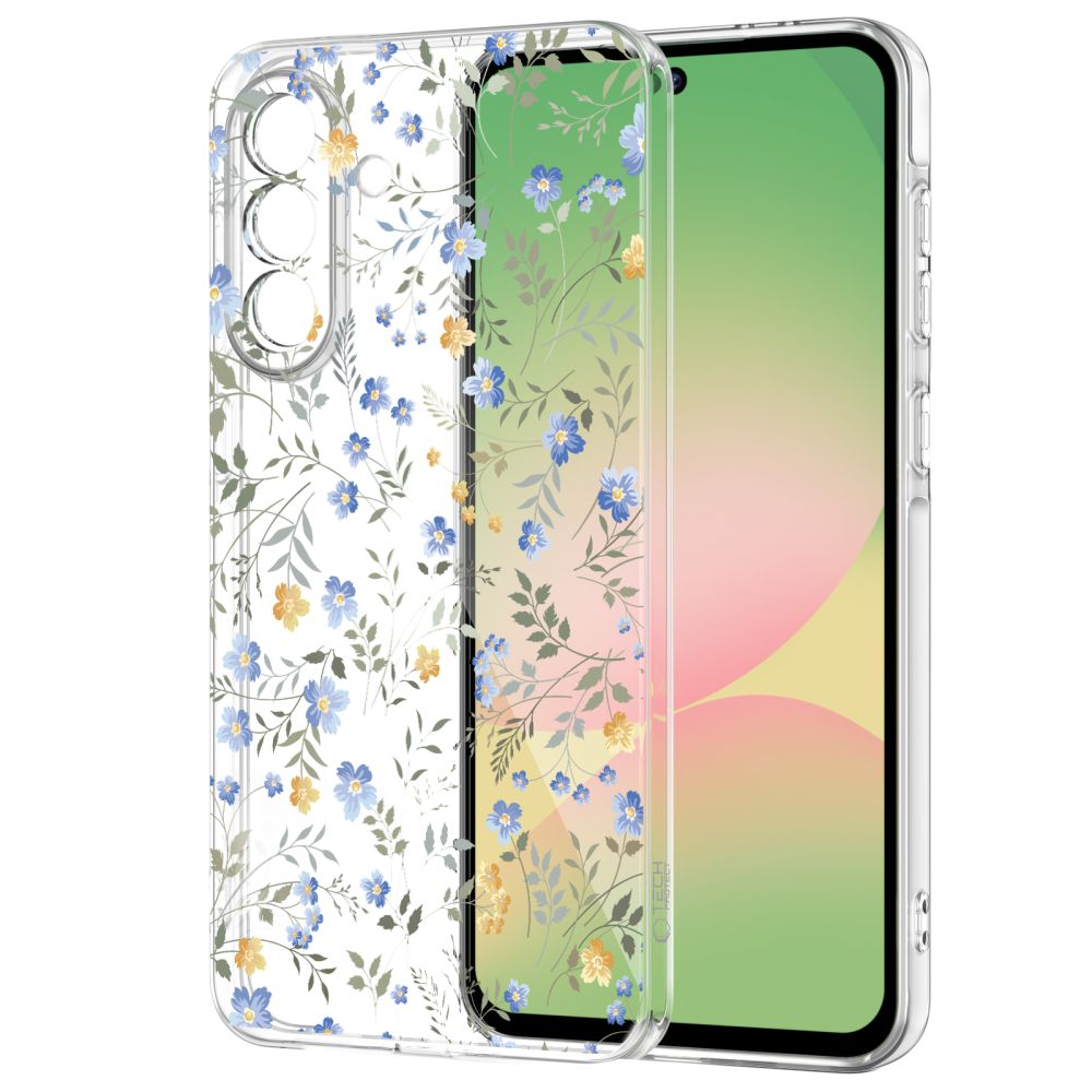 Tech-Protect FlexAir-fodral för Samsung Galaxy A27 - Transparent blommig