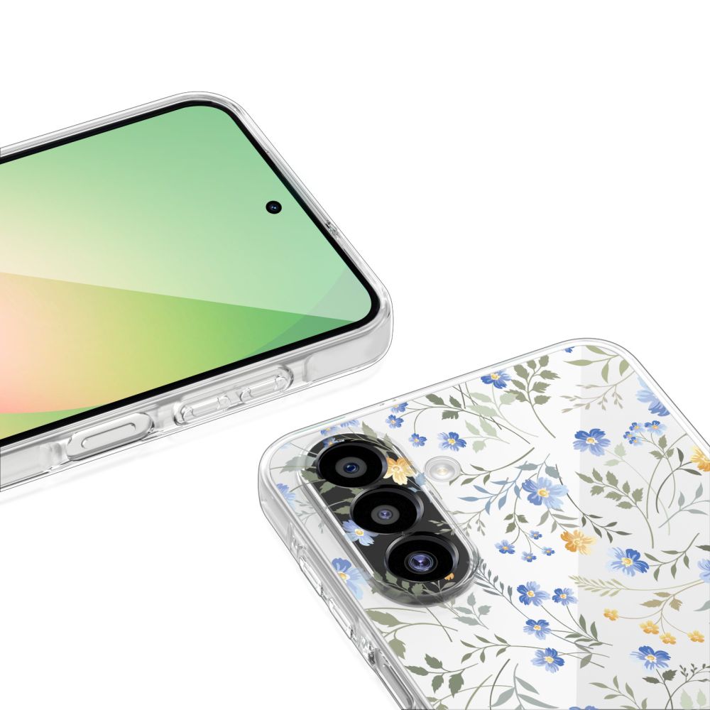 Tech-Protect FlexAir-fodral för Samsung Galaxy A27 - Transparent blommig