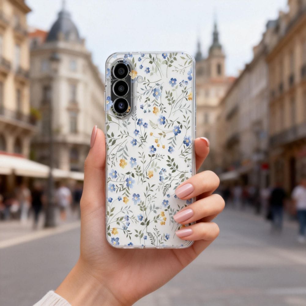 Tech-Protect FlexAir-fodral för Samsung Galaxy A27 - Transparent blommig