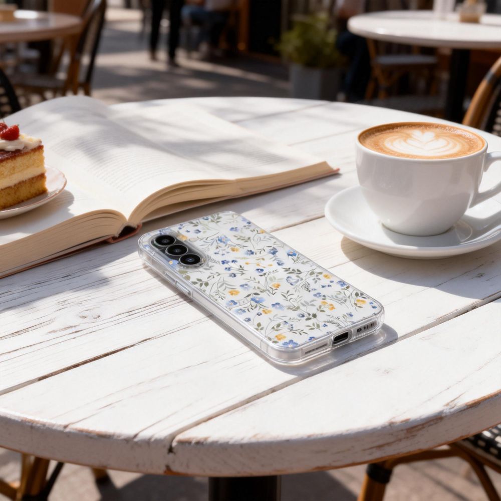 Tech-Protect FlexAir-fodral för Samsung Galaxy A27 - Transparent blommig