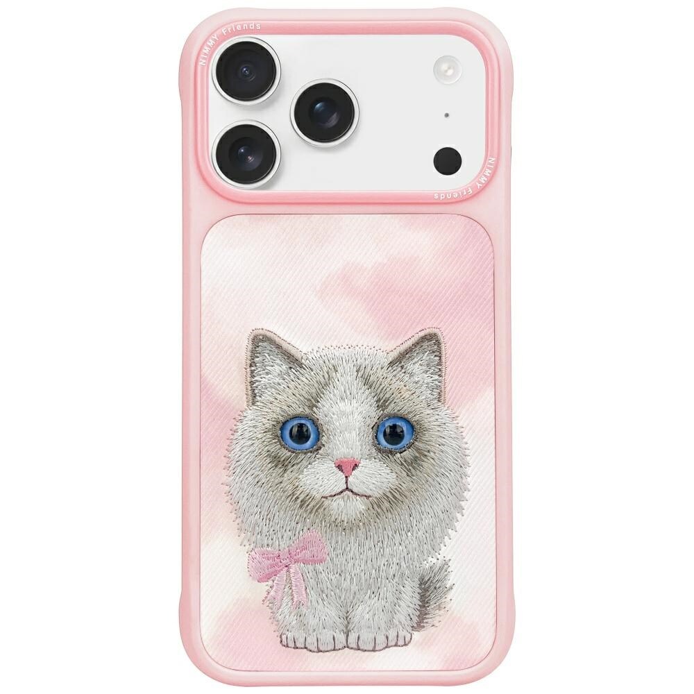 Nimmy Big Eyed Pet 2.0 Kattfodral för iPhone 17 Pro Max - Rosa