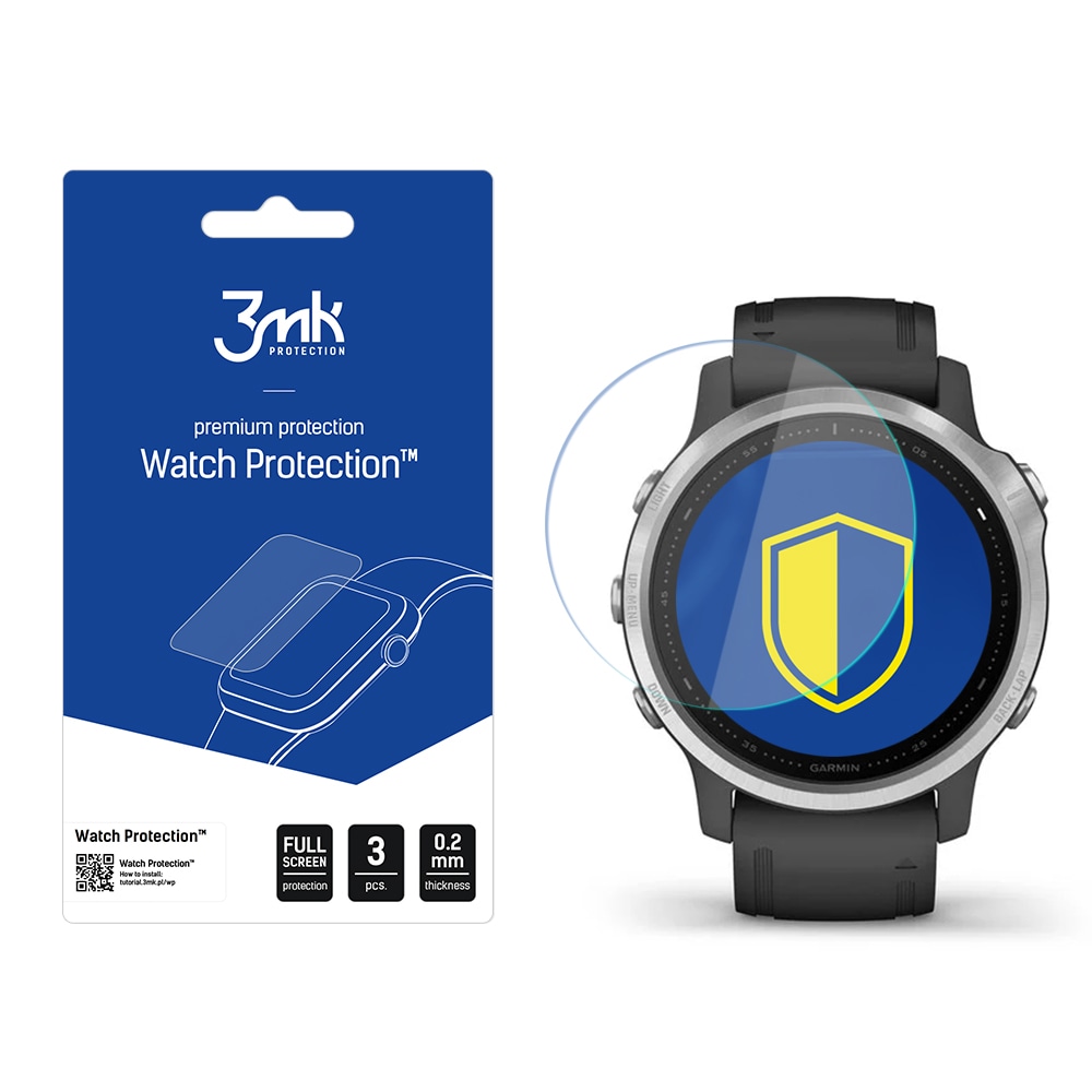 Garmin Fenix 6s – 3mk Watch Protection™ jämfört med FlexibleGlass Lite