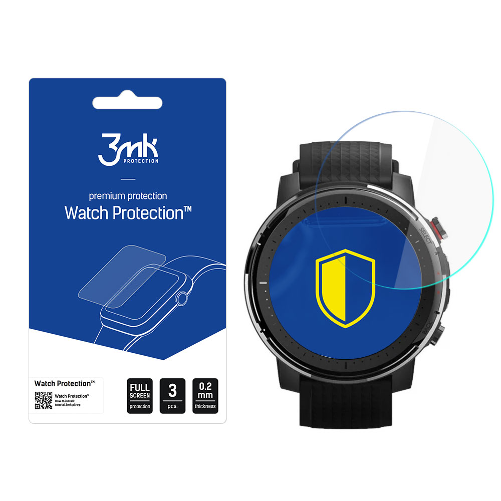 3mk Watch Protection™ mot FlexibleGlass hybridglas på Xiaomi Amazfit Stratos 3