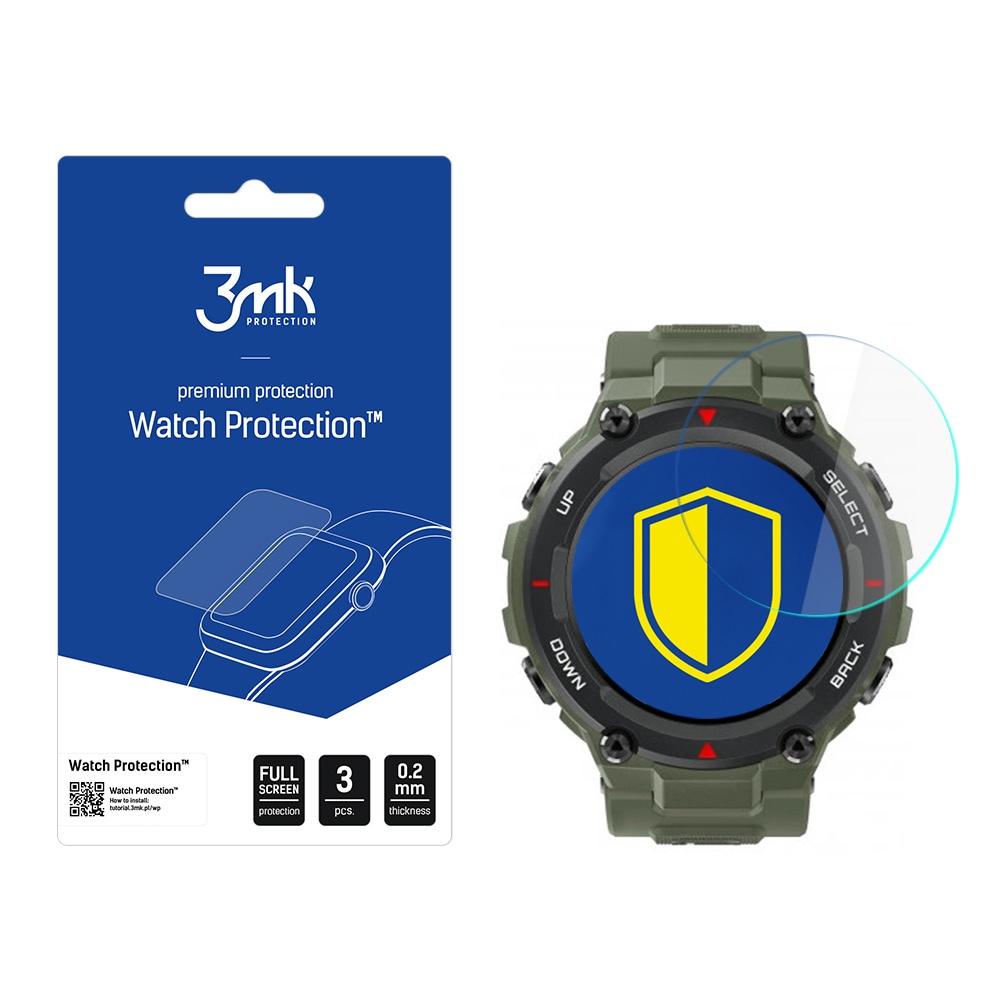 3mk Watch Protection™ mot FlexibleGlass hybridglas på Xiaomi Amazfit T-Rex 1.3
