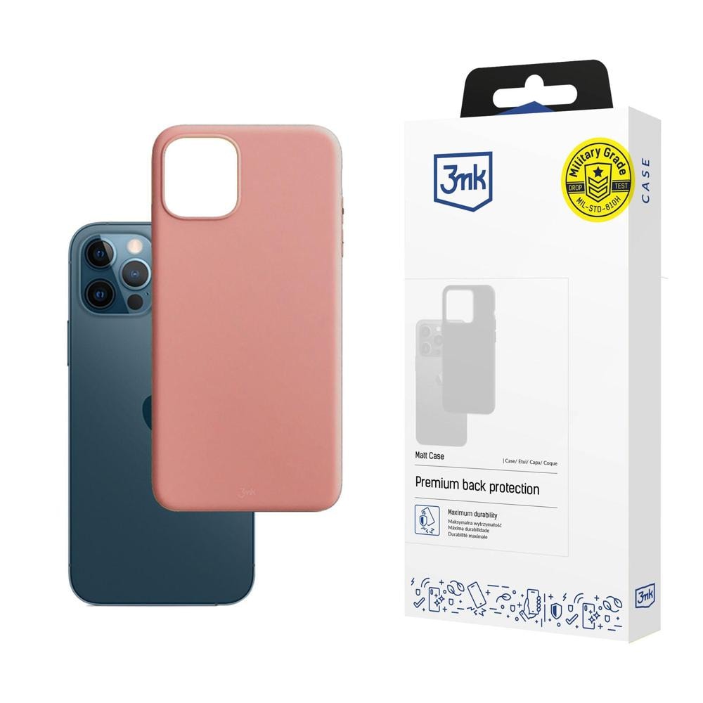 Apple iPhone 12 och 12 Pro – 3mk matt skal i färgen lychee