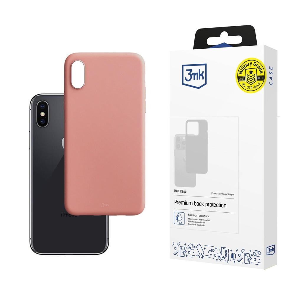 3mk Mattfodral för iPhone X / XS – Rosa