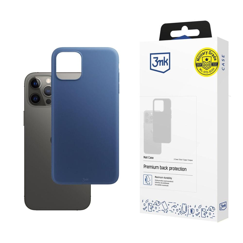 3mk matt skal till iPhone 12 Pro Max – mattblått