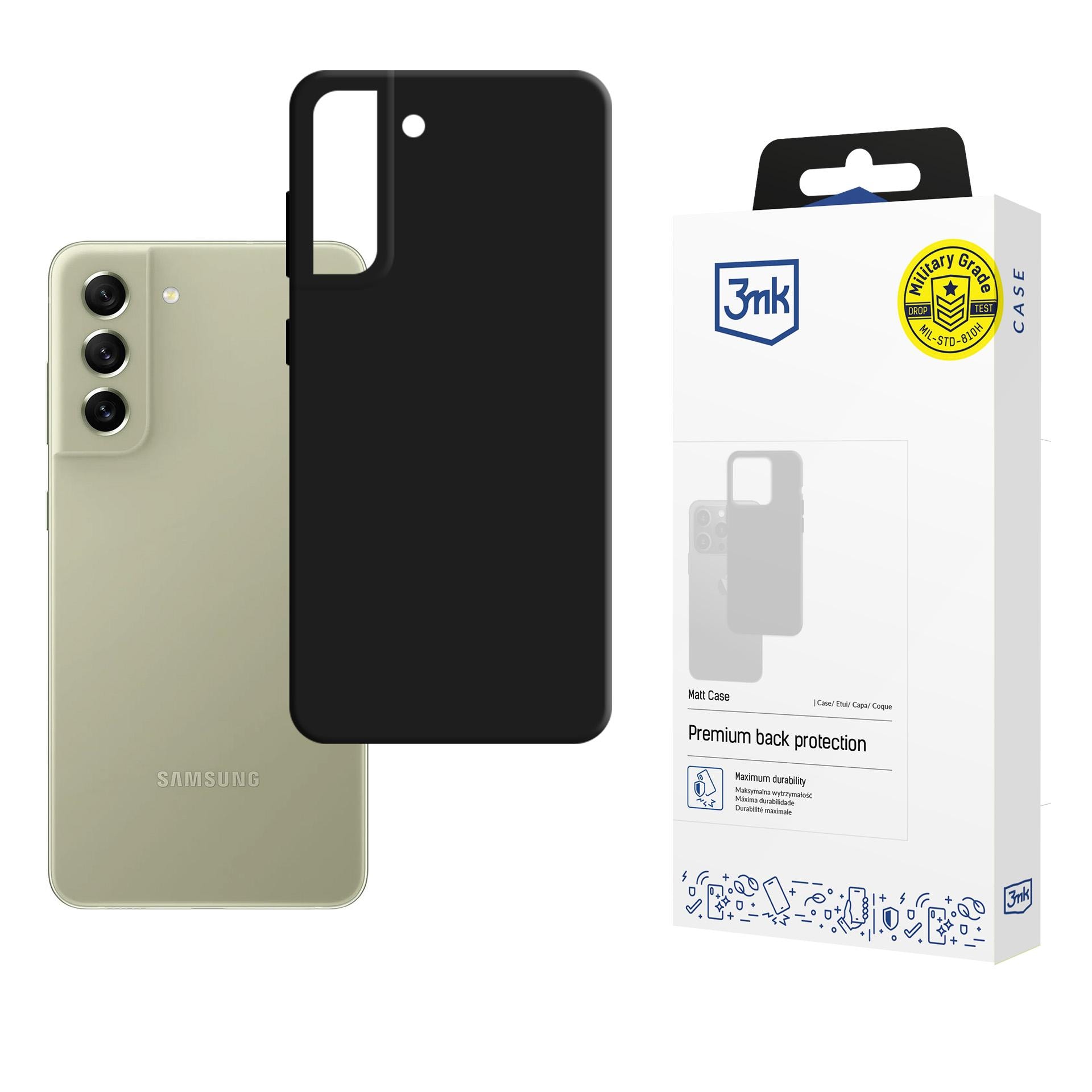Samsung Galaxy S21 FE 5G – 3mk matt skal, svart