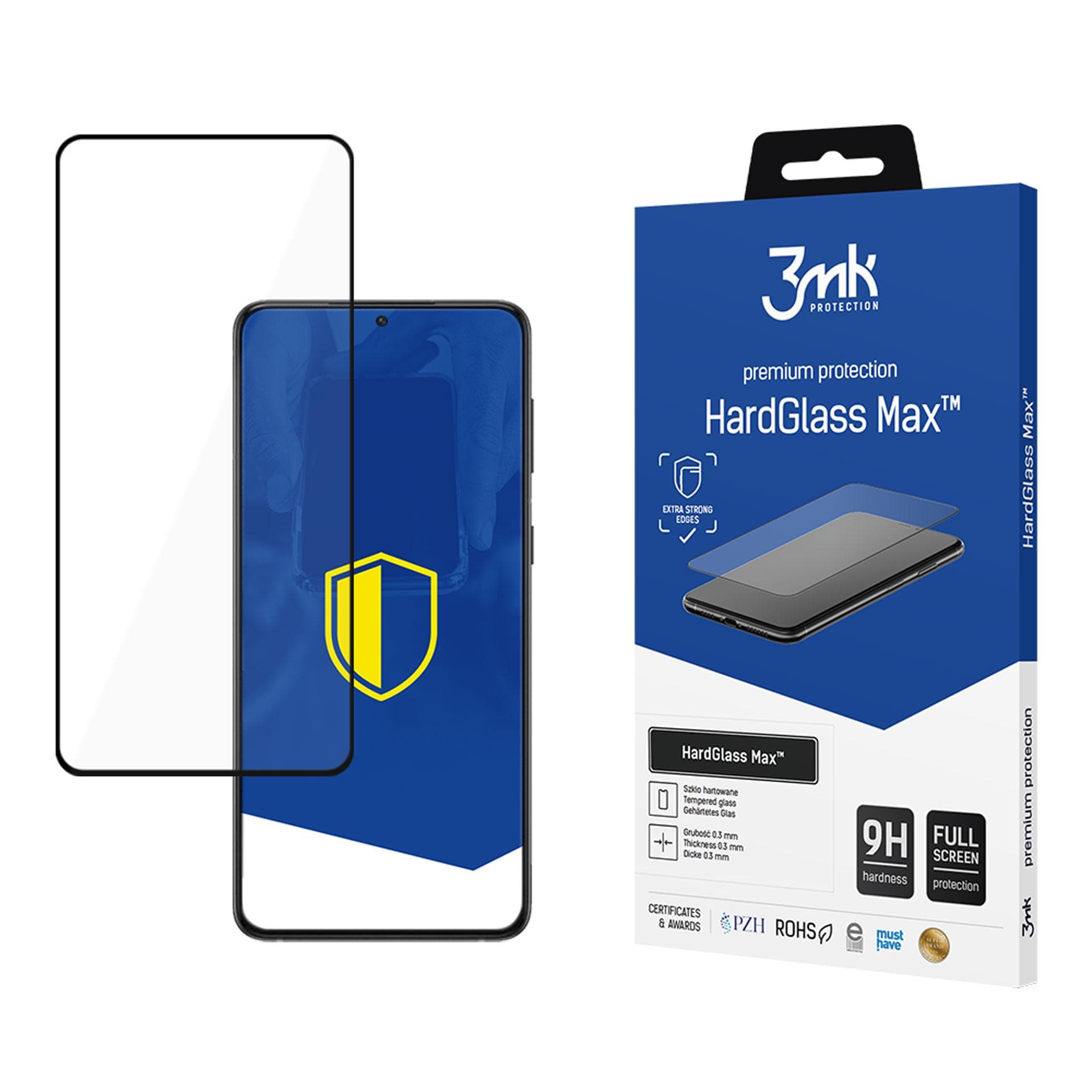9H 3mk HardGlass Max™-glas till Samsung Galaxy S21 FE 5G