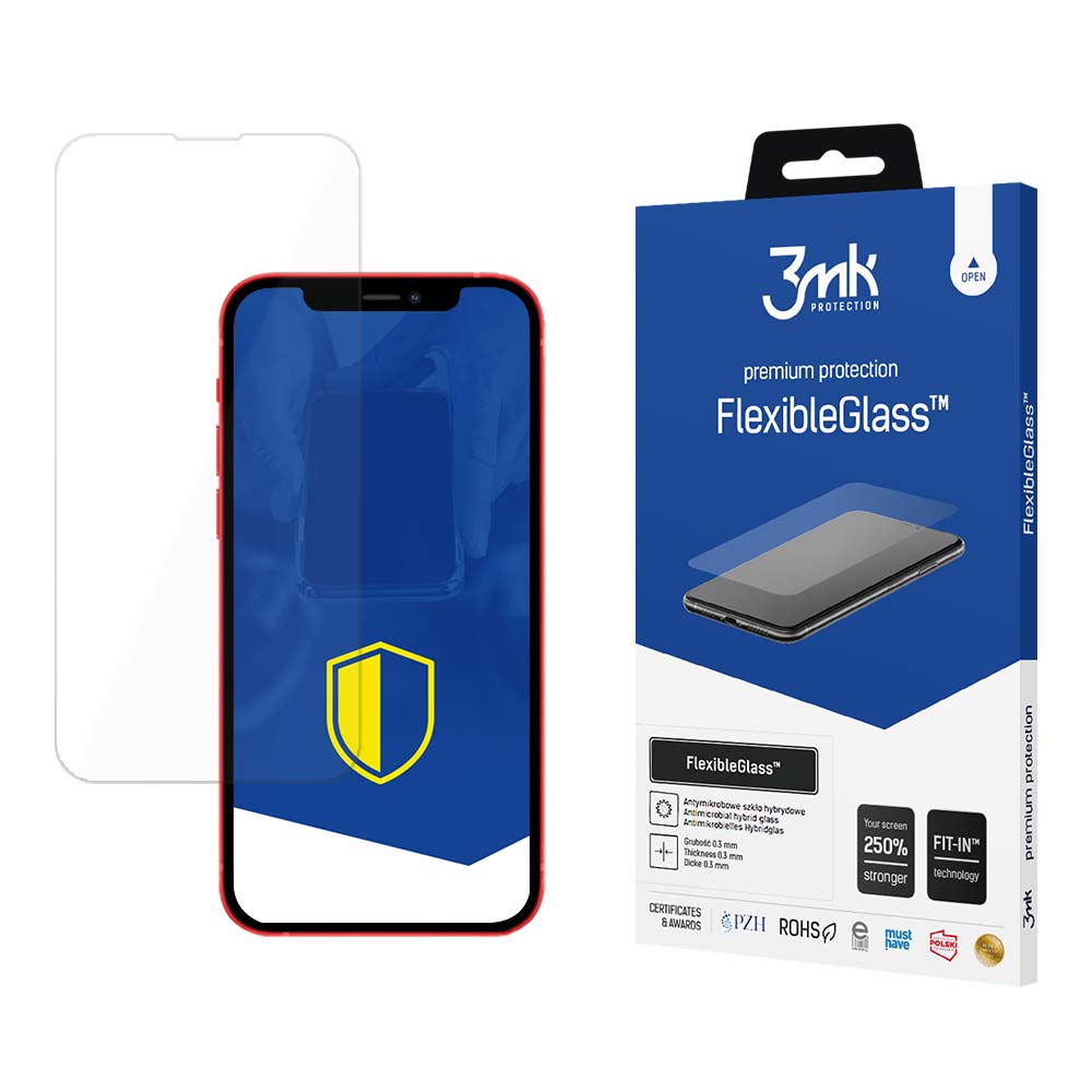 Härdat glas för iPhone 13 mini Hybrid Flexi 7H 3mk, FlexibleGlass-serien