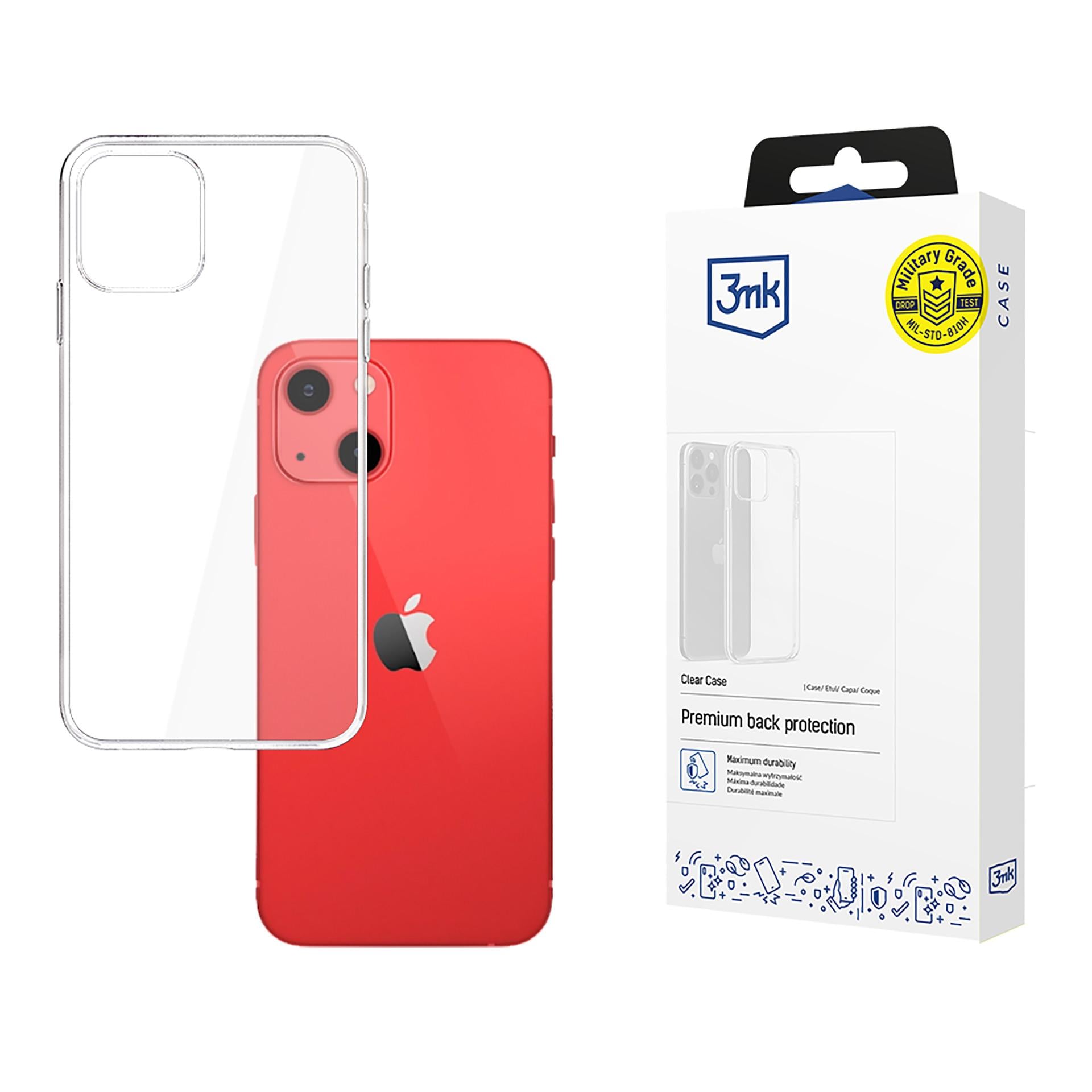 Silikonfodral till iPhone 13 från serien 3mk Clear Case – genomskinligt